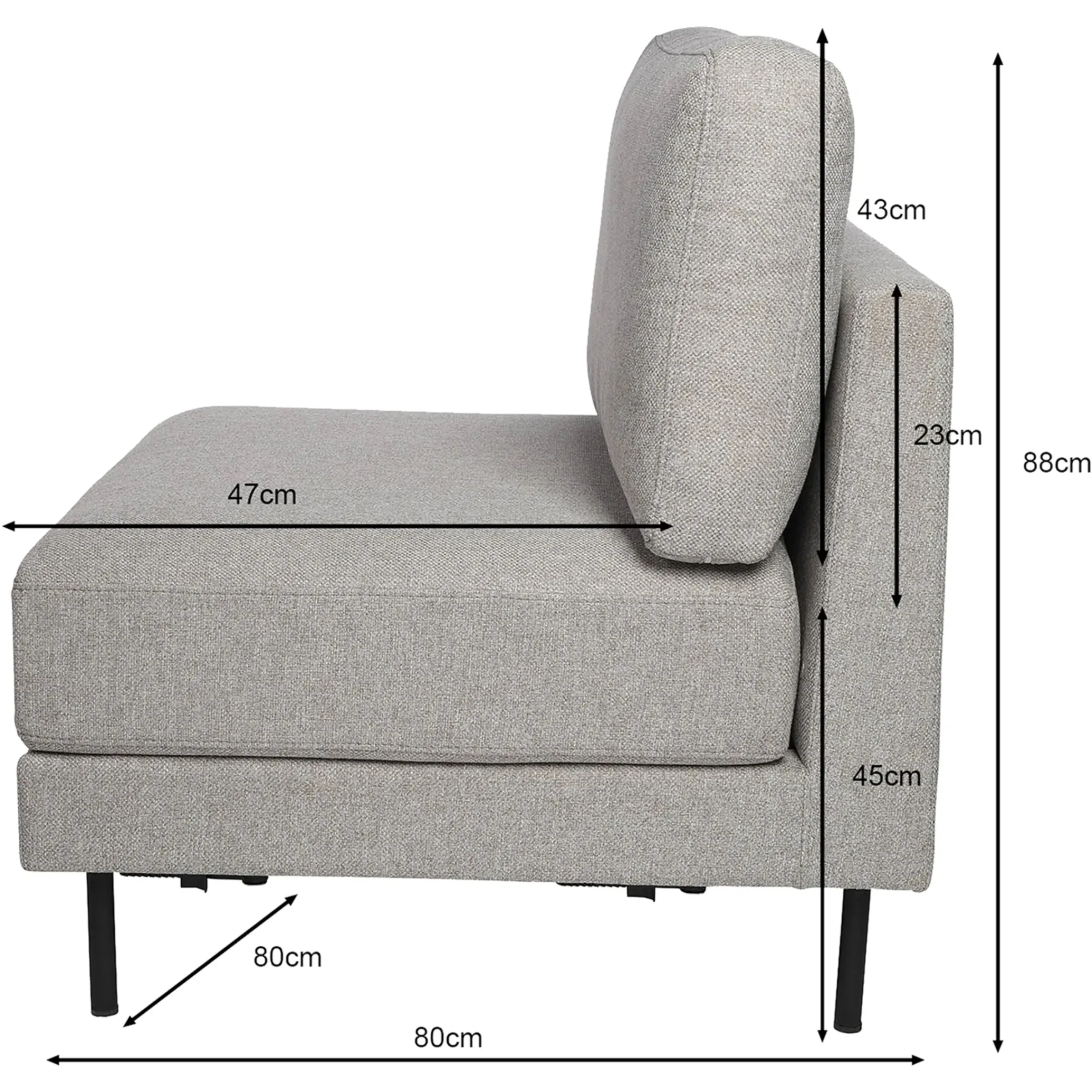 Depot Sofa-Mittelelement Lio, Modular> Sofas