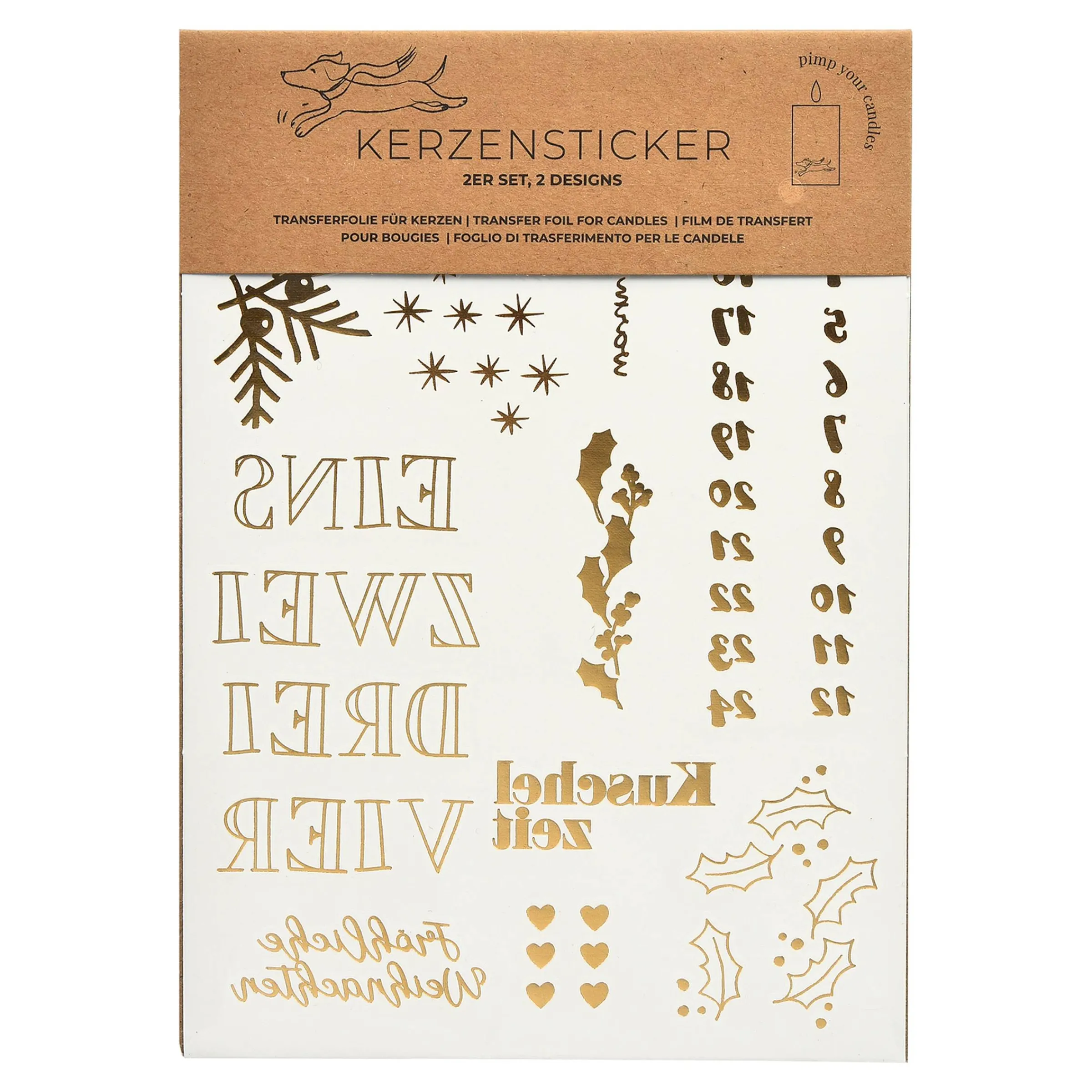 Depot Adventskerzen^Spitzkerzen-Set Advent Mit Kerzenstickern