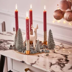 Depot Adventskerzen^Stabkerzen Gold Glitter