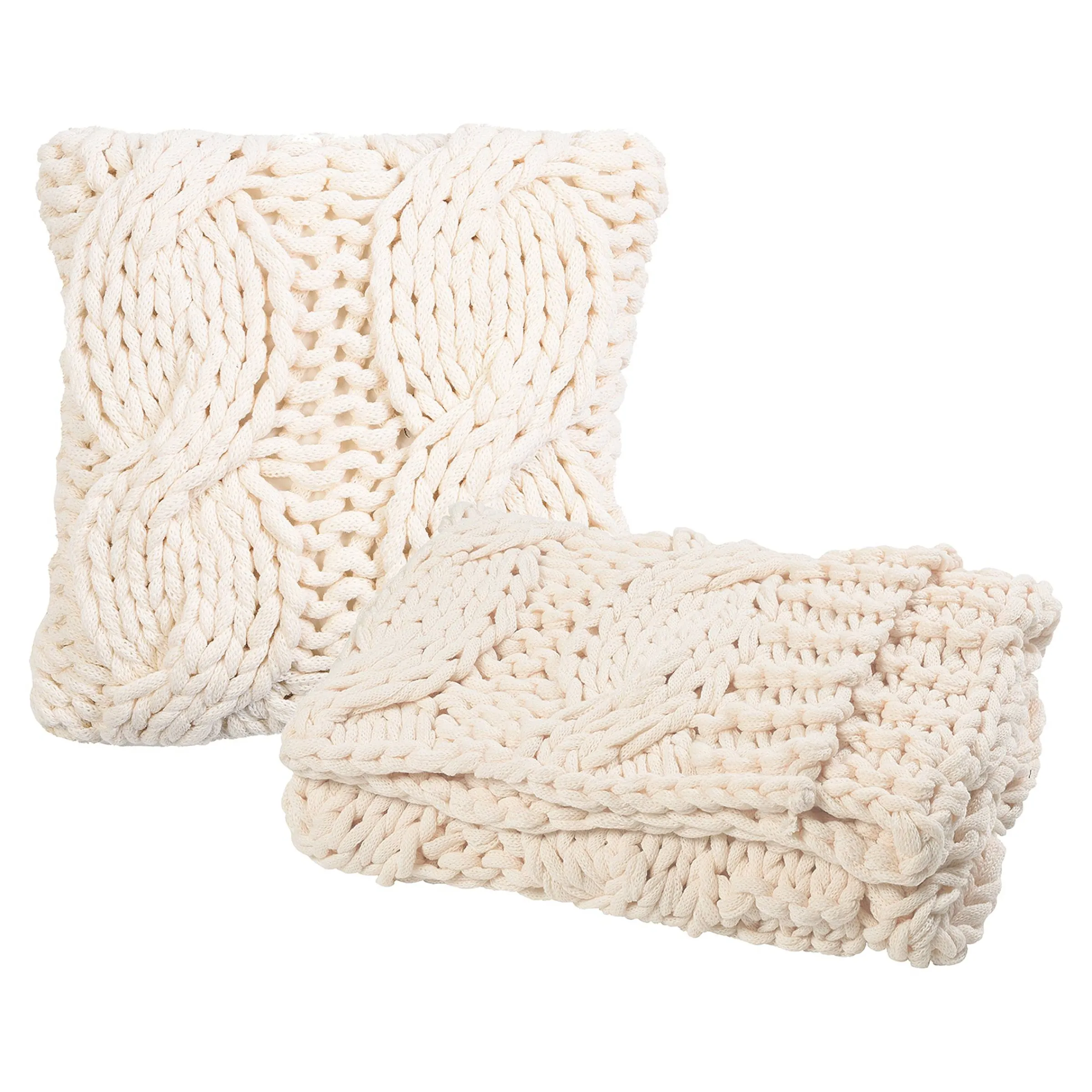Depot Decken, Felle & Mehr^Strick-Kuschel-Set Braid