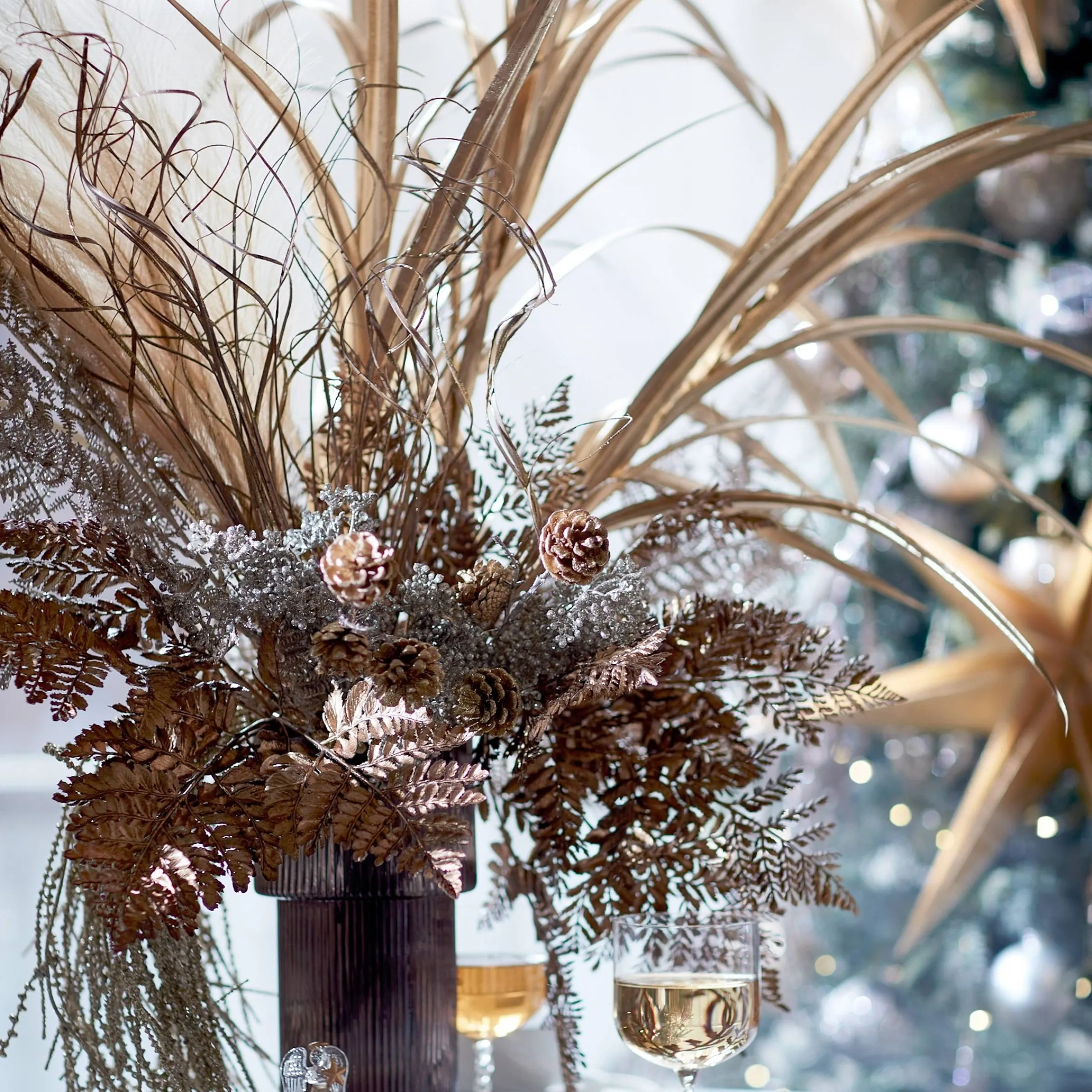 Depot Blumen^Trockenbundel Gras Metallic