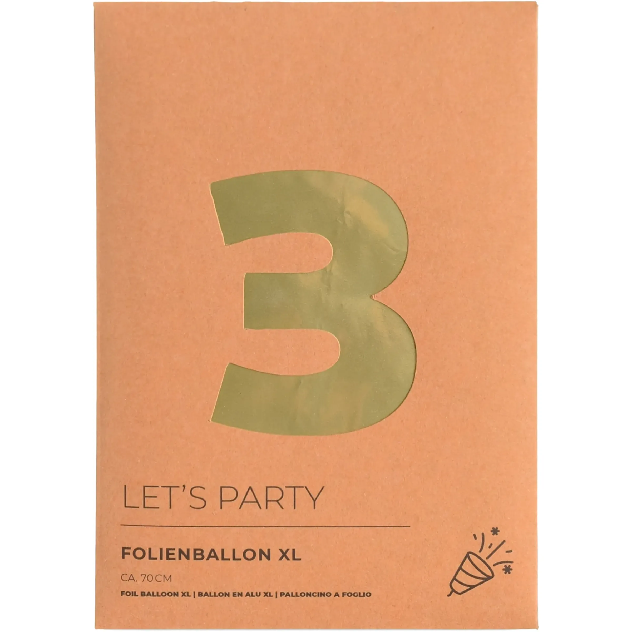 Depot Xl-Folienballon Nummer 3> Luftballons