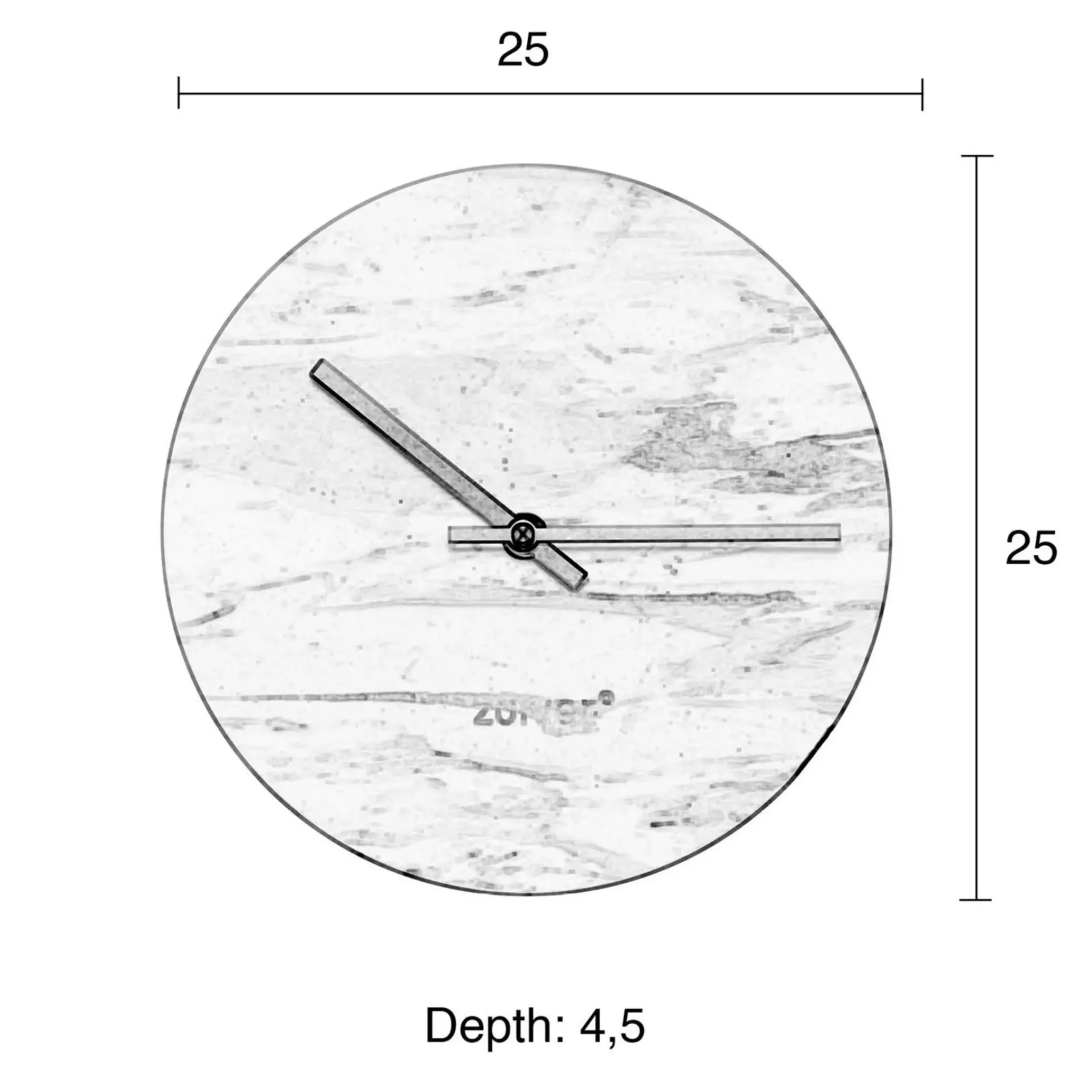 Depot Zuiver Wanduhr Marble> Wanddeko